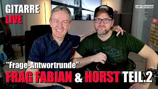 Gitarre Fragerunde Übungsgeheimnisse Gitarrensound amp neue Gitarren mit Fabian Ratsak TEIL2 [upl. by Perr620]