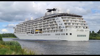 Rendsburg Large ships in the Kiel Canal near the high bridge seagoing vessels big ships in the NOK [upl. by Cutcliffe]