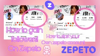 How to start your own zepeto account  The basics  how to gain more followers  zepeto [upl. by Myrna299]