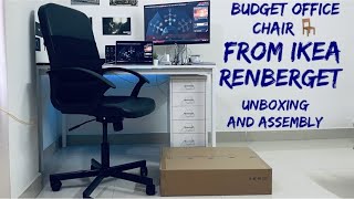 Best Budget Office Chair for Work from Home  Renberget  IKEA  Unboxing and Assembly [upl. by Lattimer]