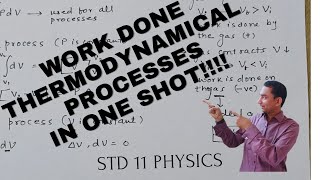 WORK DONE IN ISOTHERMAL ADIABATIC ISOCHORIC amp ISOBARIC PROCESS THERMODYNAMICS STD 11 PHYSICS [upl. by Descombes]