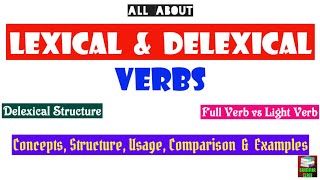 Lexical amp Delexical Verbs  Empty Verbs  Light Verbs  Delexical Structure  Collocations [upl. by Fadil]