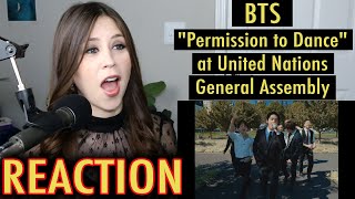 BTS  quotPermission to Dancequot performed at the United Nations General Assembly  REACTION [upl. by Sommer286]