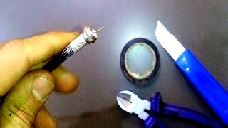 Cable Connector Fitting  Rg6 connector installation without special tools [upl. by Lawan]