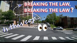 Dashcam DMV  Cop Runs Red Light [upl. by Derdle]