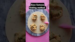 Easy and quick Samosa folding method 👌viraltrendingfoodvegan [upl. by Calandria]