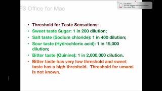 MODULE3GUSTATORY AND OLFACTORY SYSTEM PART2 [upl. by Carrie109]