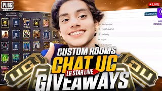 ONLY CHICKEN GET UC  CHAT GIVEAWAYS  PUBG MOBILE  LG STAR YT [upl. by Arataj568]