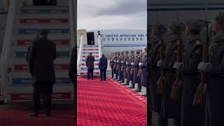 Ramaphosa arriving in Russia [upl. by Burd258]