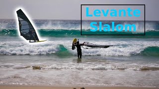 HARDCORE Slalomsession in 30 knots Levante [upl. by Rialc]