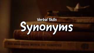 Types of Synonyms  Verbal Skills [upl. by Imarej]