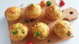 БЛЮДО с овощамиМАФФИНЫ С ОВОЩАМИVegetable muffin recipe [upl. by Irrac153]