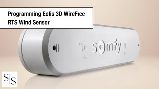 Somfy Eolis 3D WireFree RTS Wind Sensor Programming Instructions [upl. by Fahland]