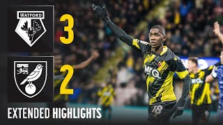 Extended Highlights 🎞️  Watford 32 Norwich City [upl. by Burty]