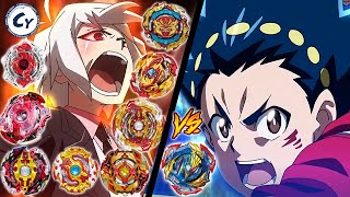 TODOS SPRIGGANS VS ULTIMATE VALKYRIE Valt VS Shu Beyblade Burst DB [upl. by Corny208]