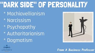 quotDark Sidequot of Personality  From A Business Professor [upl. by Annaynek]