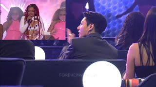 211121 BTS Jungkook Namjoon Jin and JHope reacting to Chloe ‘Have Mercy’  AMAs [upl. by Gitt]