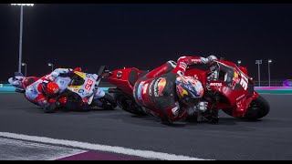 PEDRO ACOSTA VS MARC MARQUEZ MOTOGP DOHA QATAR 2024 SEASONS MOD TV REPLAY [upl. by Diver]