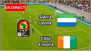 Côte dIvoire vs Sierra Leone en direct Éliminatoires Coupe dAfrique Simulation Gameplay PC [upl. by Assel]