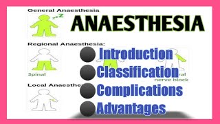 Anaesthesia  Introduction Types  Classification Complications Hindi [upl. by Idid]