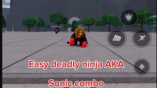 shorts roblox deadly ninja AKA sonic easy combo in the strongest battle ground [upl. by Eilac]