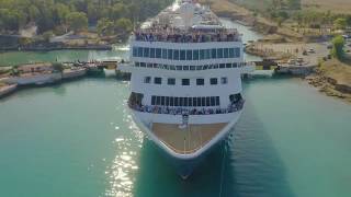 Braemar cruising through the Corinth Canal [upl. by Naleag]