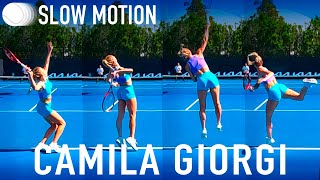 Camila Giorgi  Serve Slow motions Court Level [upl. by Osber]