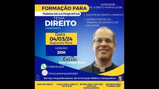 Formação sobre Direito Canônico 1ª parte [upl. by Carole]