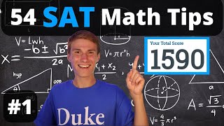 54 SAT Math Tips 📈 1590 Scorer 🧐 DSAT 1 [upl. by Enytsuj533]