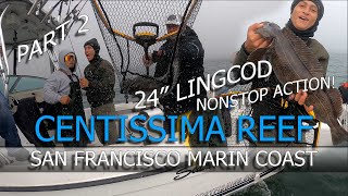 Lingcod and Rock Fishing Along The Marin Coast San Francisco Part 2 of 2 [upl. by Arevle]