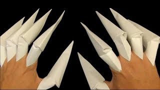 Como hacer unas Garras de papel origami  How to make Origami Claws [upl. by Nichols]