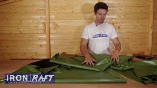 IRON RAFT SelfBuild Packraft Step 3  Central 4 Curving Seams [upl. by Taryne563]