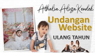 Undangan Website HUT Athalia Aliza Kendek [upl. by Nohsreg]