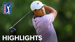 Tom Kim maintains lead with 5under 65  Round 2 highlights  Travelers  2024 [upl. by Atisor]