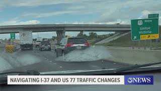 Navigating I37 and US 77 traffic changes [upl. by Bhatt]