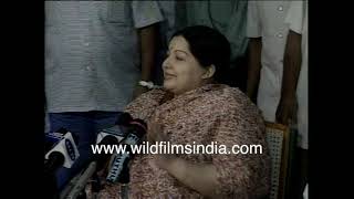 Jayalalithaa archival footage at work in office in assembly I will do nothing to anger Tamilians [upl. by Barney]