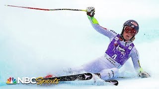 Mikaela Shiffrin crashes out of world cup event in Altenmarkt  NBC Sports [upl. by Abroms]