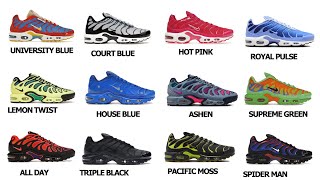 EVERY PAIR OF AIR MAX PLUS WITH NAMES [upl. by Akirret]