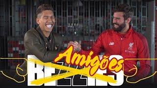 BEZZIES with Alisson and Firmino  Who is Bobbys favourite Brazilian [upl. by Namso]