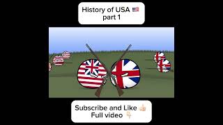 Countryballs  History of USA history countryballs map usa polandball ww2 [upl. by Saqaw]