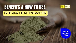 Benefits of Stevia Leaf Powder How to use Stevia Leaf Powder Nisarg Organic Stevia Leaf Powder [upl. by Enattirb]