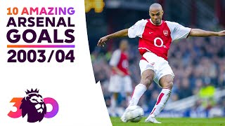 10 AMAZING Arsenal goals from Invincibles season  PL30 [upl. by Ashby]