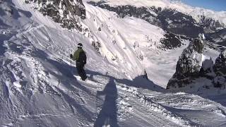 Val Thorens Off Piste 2014  Courchevel Grand Couloir [upl. by Llib]