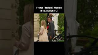 France President Emmanuel Macron meets Italian Pm Meloni meloni macron short [upl. by Maggy]