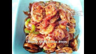 HoneyChilli Lotus Stem  Crispy Lotus Stem in Honey Chilli Sauce  English Subtitles [upl. by Clari]