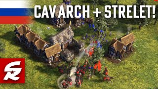 Cavalry Archer  Streletsy Combo  Strategy School  Age of Empires III Definitive Edition [upl. by Ynaffets]