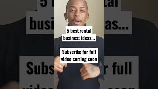 5 rental business ideas httpsyoutubevlY2e771Tz8 [upl. by Dnomal]