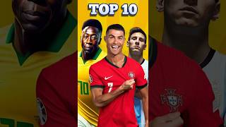 TOP 10 GOAL SCORERS IN FOOTBALL HISTORY [upl. by Ayek]