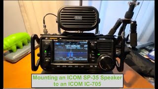 Mounting the ICOM SP35 speaker to the ICOM IC705 [upl. by Anileba479]