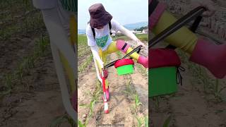 Manual fertilizer spreader gun for modern agriculture shorts youtubeshorts agriculture [upl. by Ativel]